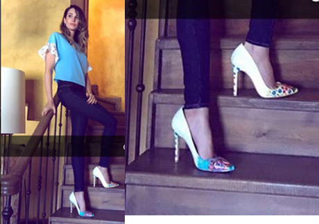  Adı Efsane Dizi Kıyafetleri Seçil Mavi kot pantolon İpekyol'dan topuklu Stilettolar ise Lolas Heels marka. 
