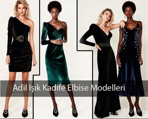 2018 Kadife Elbise Modelleri